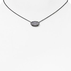 kendra scott elaina necklace gunmetal